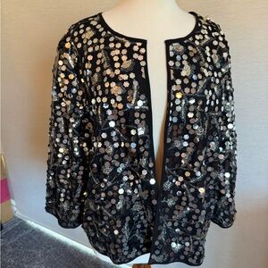 LuLaRoe Elegant Black Open Front Jacket